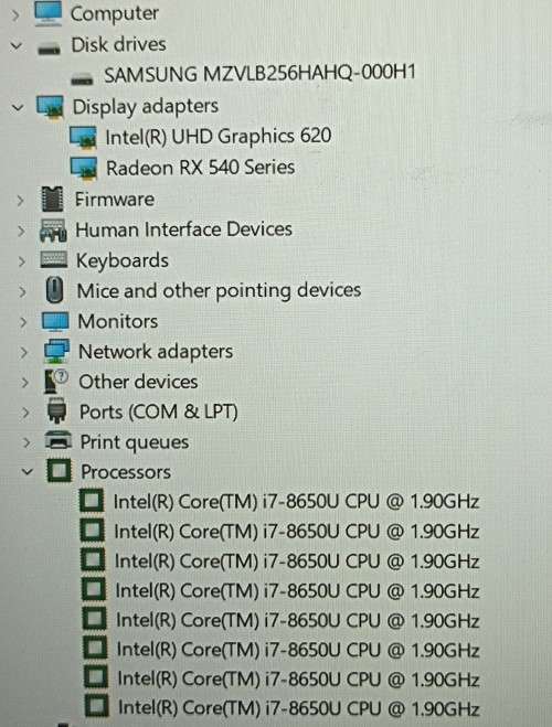 HP EliteBook 840 G5, AMD RX 540 GPU, 8th Gen i7-8650U@1.9GHz, 16GB RAM, 256GB m.2 SSD, 14` FHD
