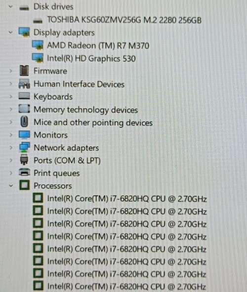 Dell Latitude E5570, Radeon R7-M370 GPU, i7-6820HQ@2.7GGHz, 16GB RAM, 256GB m.2 SSD,15` FHD Display