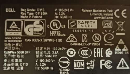 Dell OptiPlex 5060, 8th Gen Intel i5-8500@3GHz, 8GB RAM, 512GB SSD, Windows 11 Pro