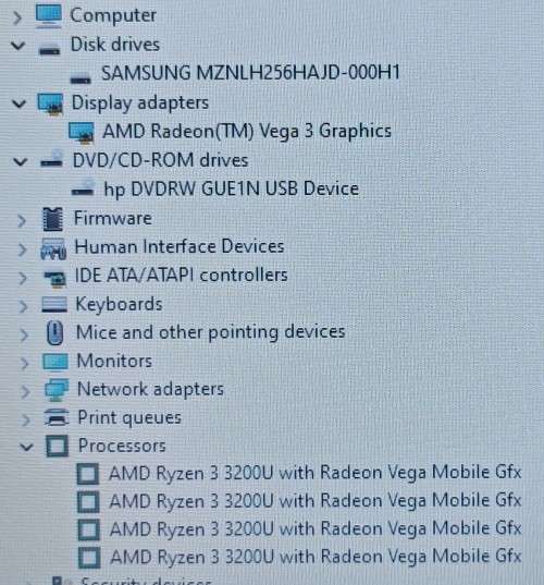HP 255 G7, AMD Ryzen 3 3200U@2.6GHz, Radeon Vega Gfx, 8GB RAM, 256GB SSD, 15` HD Display, Win11