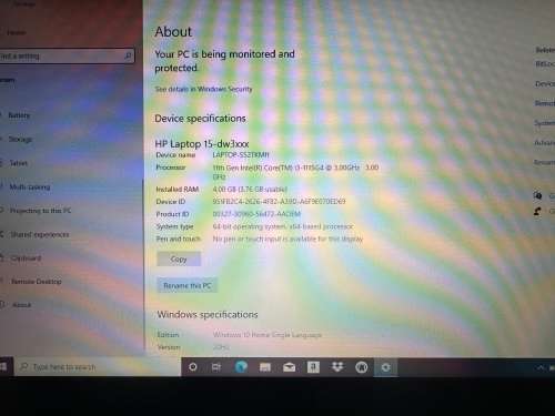 HP 15.6` NOTEBOOK 15-DW3007NI CORE I3-11TH GEN 4GB RAM (1TB) MINT CONDITION