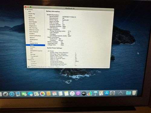 MACBOOK AIR 13 INCH 2017 CORE I5 8GB RAM 121GB SSD