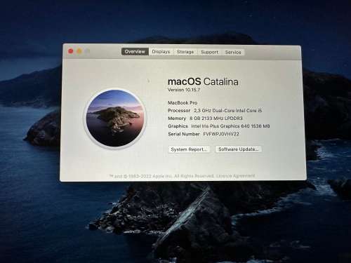 MACBOOK PRO 13 INCH 2017  CORE I5