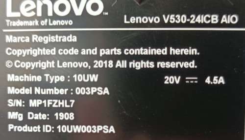Lenovo V530-24ICB AIO, 8th Gen Intel i5-8400T@1.7GHz, 16GB RAM, 512GB NVMe m.2 SSD, 1Tb HDD, Win11