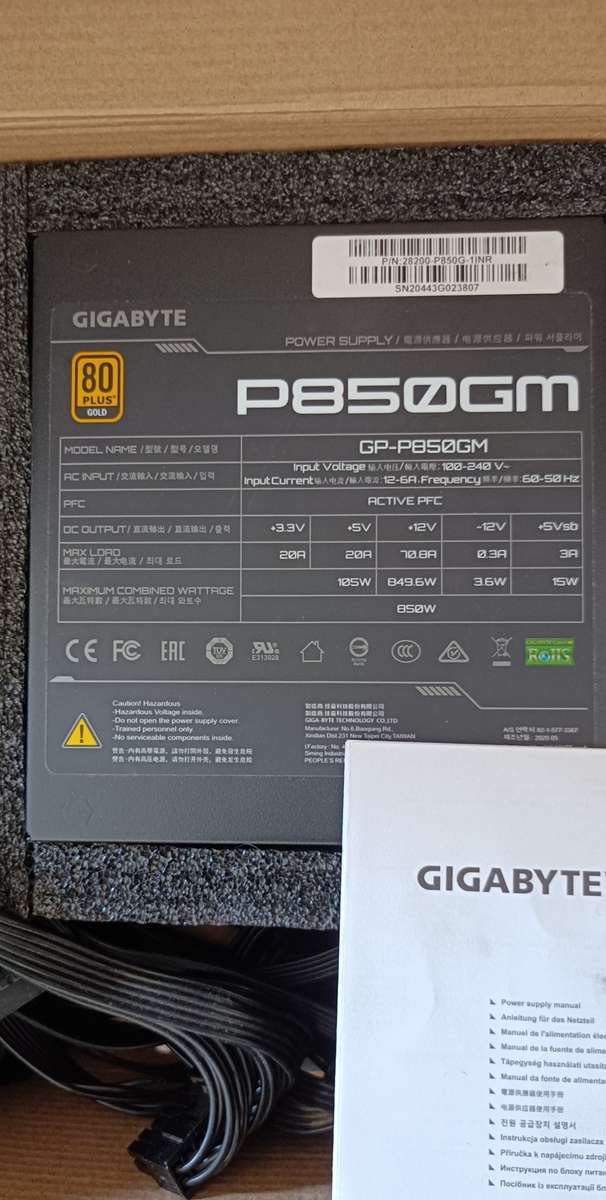 Gigabyte P8540GM Fully Modular 850Watt Power Supply