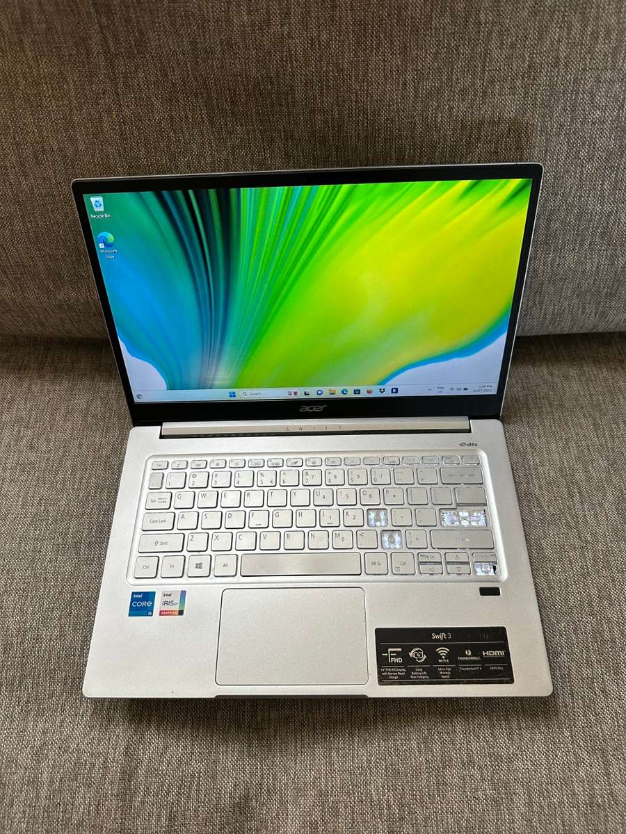 ACER SWIFT 3 CORE  I5 11TH GEN IRIS XE GRAPHICS 8GBNRAM 512GBSSD HDR DISPLAY PLEASE READ