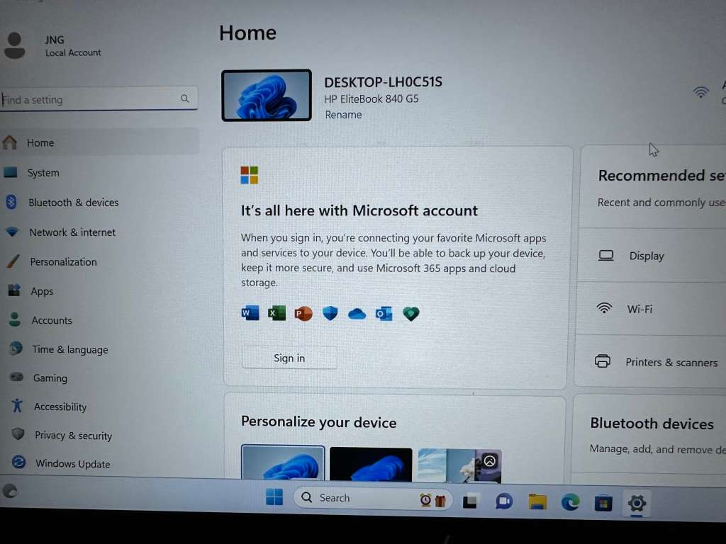 HP EliteBook 840 G5  8th Gen i7-8550U@1.9GHz, 16GB RAM, 256GB SSD FHD Display LTE