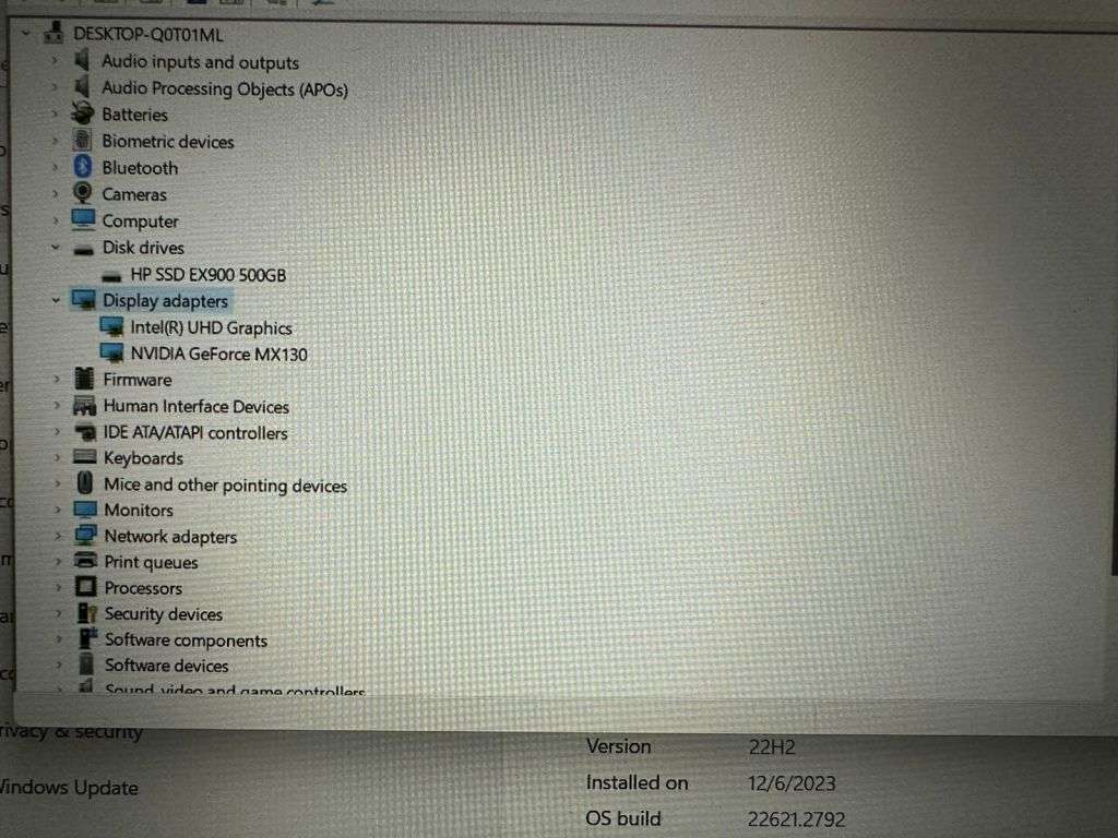 HP PROBOOK 450 G7 CORE I7 10TH GEN 16GB RAM 500GB NVME SSD NVVIDIA GEFORCE MX130