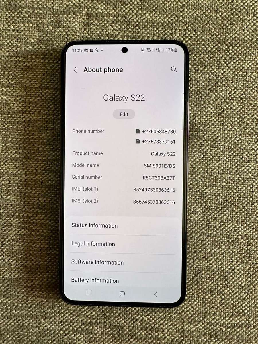 SAMSUNG S22 DUAL SIM 8GB RAM 256 GB MINT
