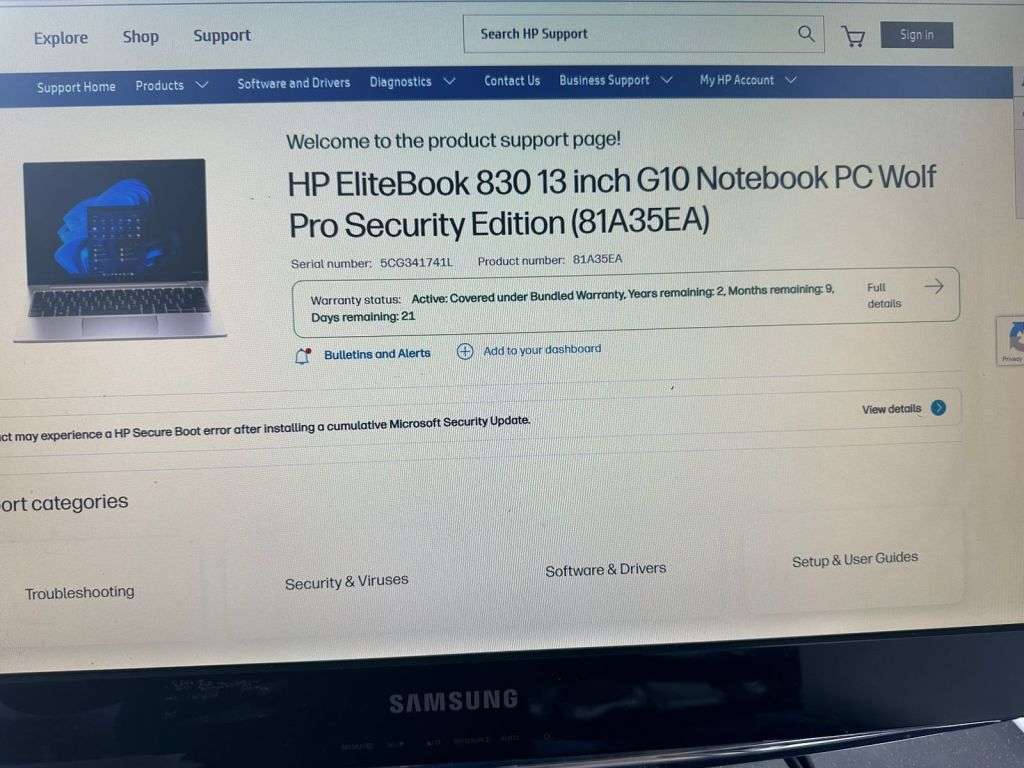 Touch Screen 13th Gen HP  830 G10, CORE I7 intel [R] 7560 R+ LTE-Advanced Pro New Sealed