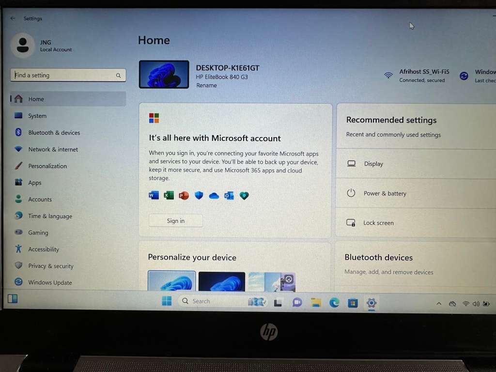 HP EliteBook 840 G3, Intel i5-6600U@2.4GHz, 8GB RAM, 256GB m.2 SSD, 14 FHD Display LTE