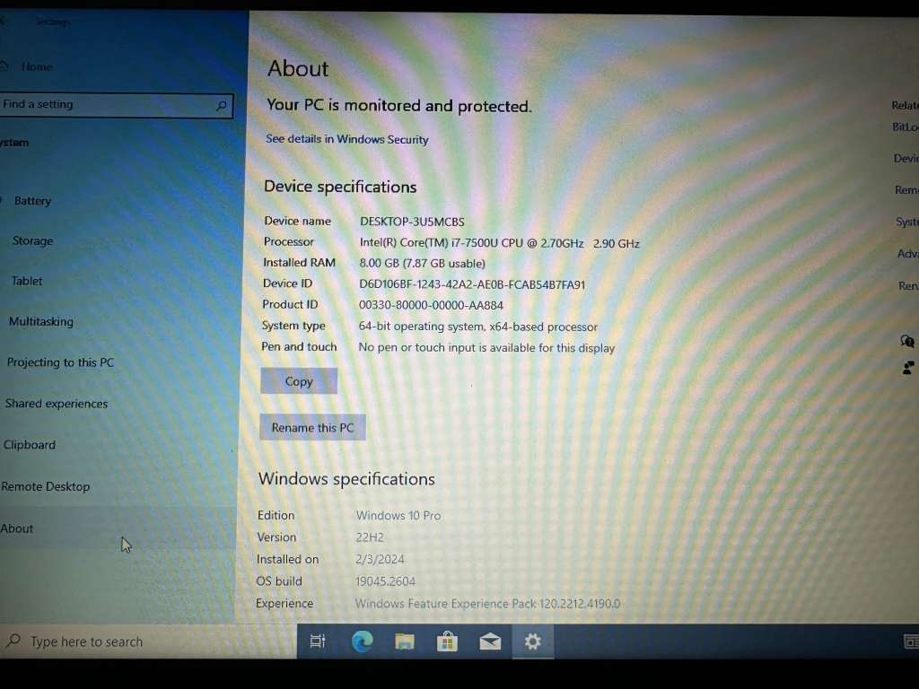 ACER ASPIRE E5-575 CORE I7 7TH GEN 8GB RAM 256GB SSD