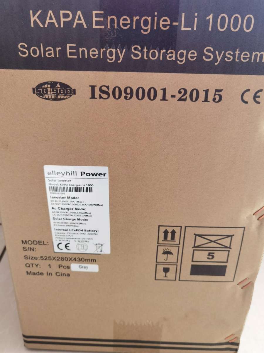 Kapa Energy Inverter with Lithium Battery 1000W LI-1000 NEW