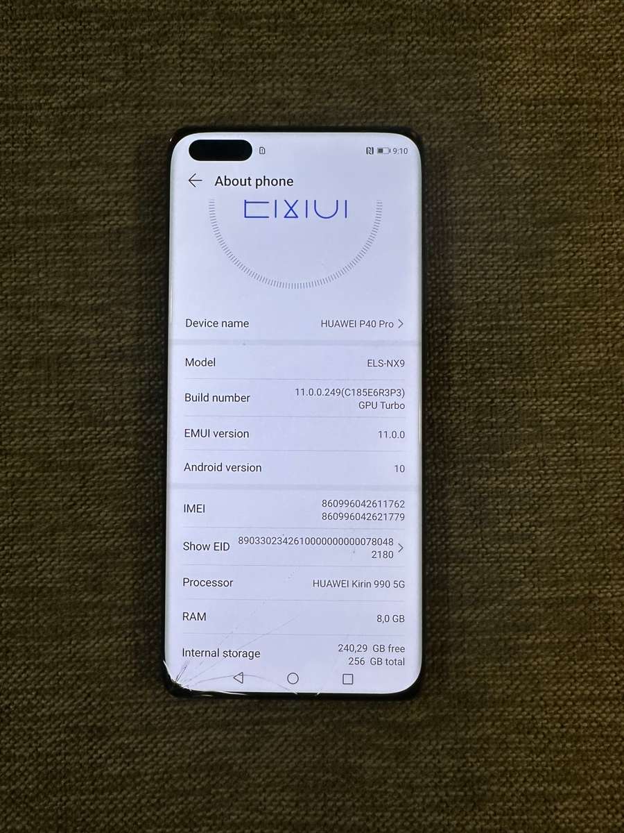 Huawei P40 Pro ELS-NX9 , DUAL SIM 50MP Camera 8GB RAM 256GB  PLEASE READ