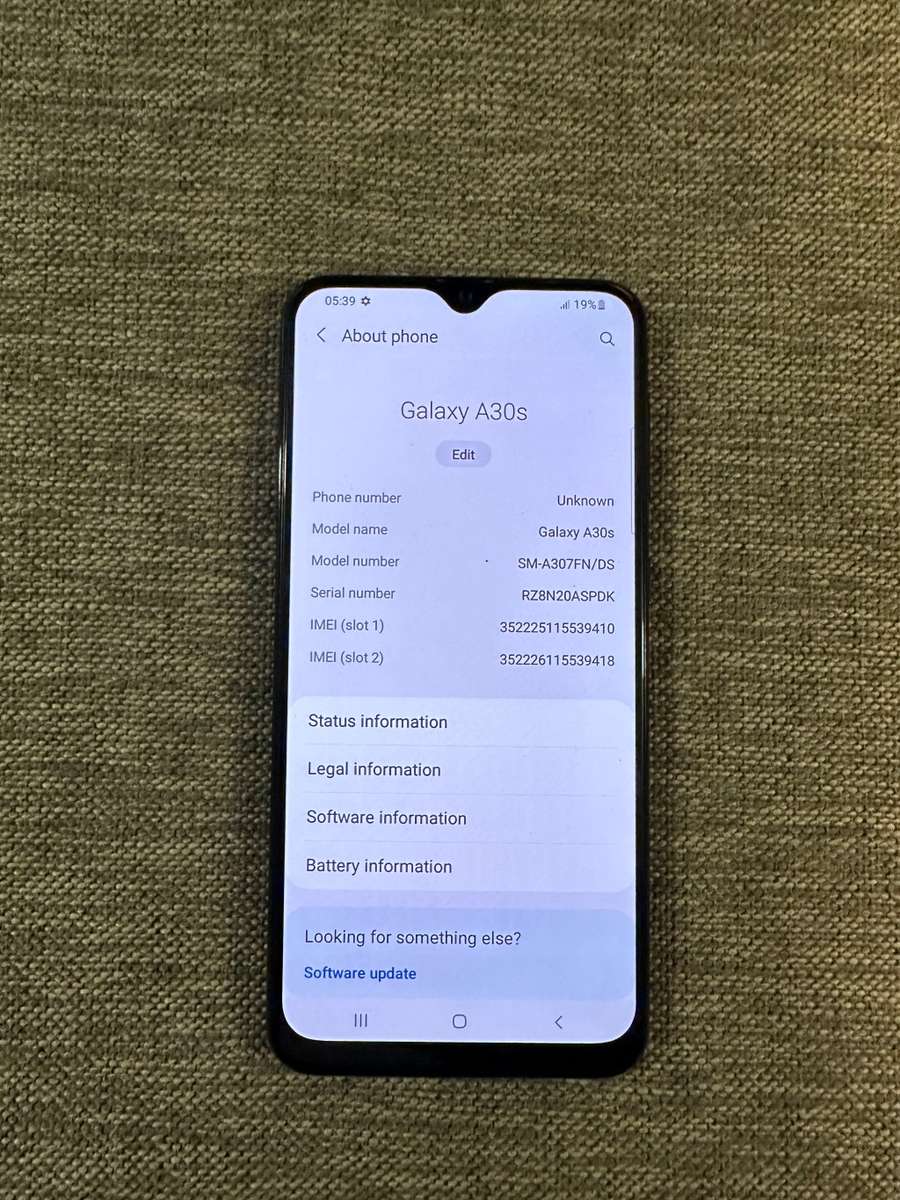 SAMSUNG A30S 4GB RAM 128GB DUAL SIM