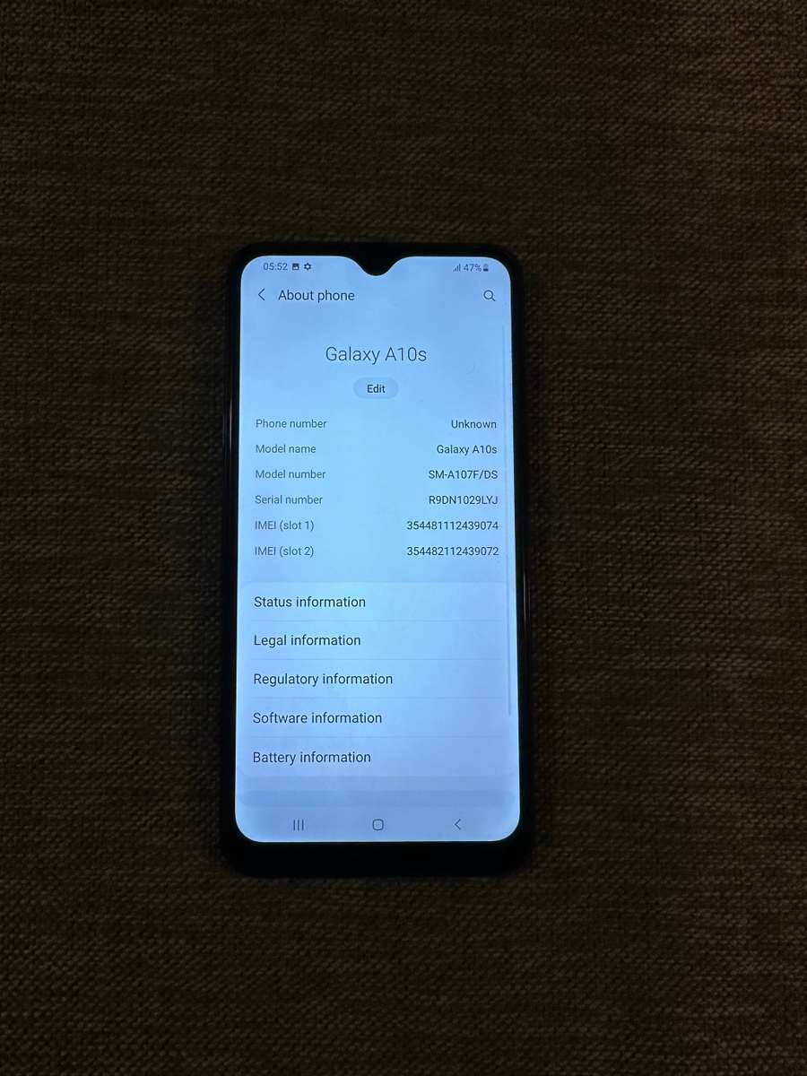 SAMSUNG A10S DUAL SIM