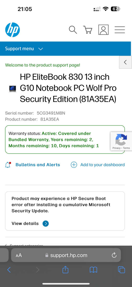 Touch Screen 13th Gen HP  830 G10, CORE I7 intel [R] 7560 R+ LTE-Advanced Pro New Sealed