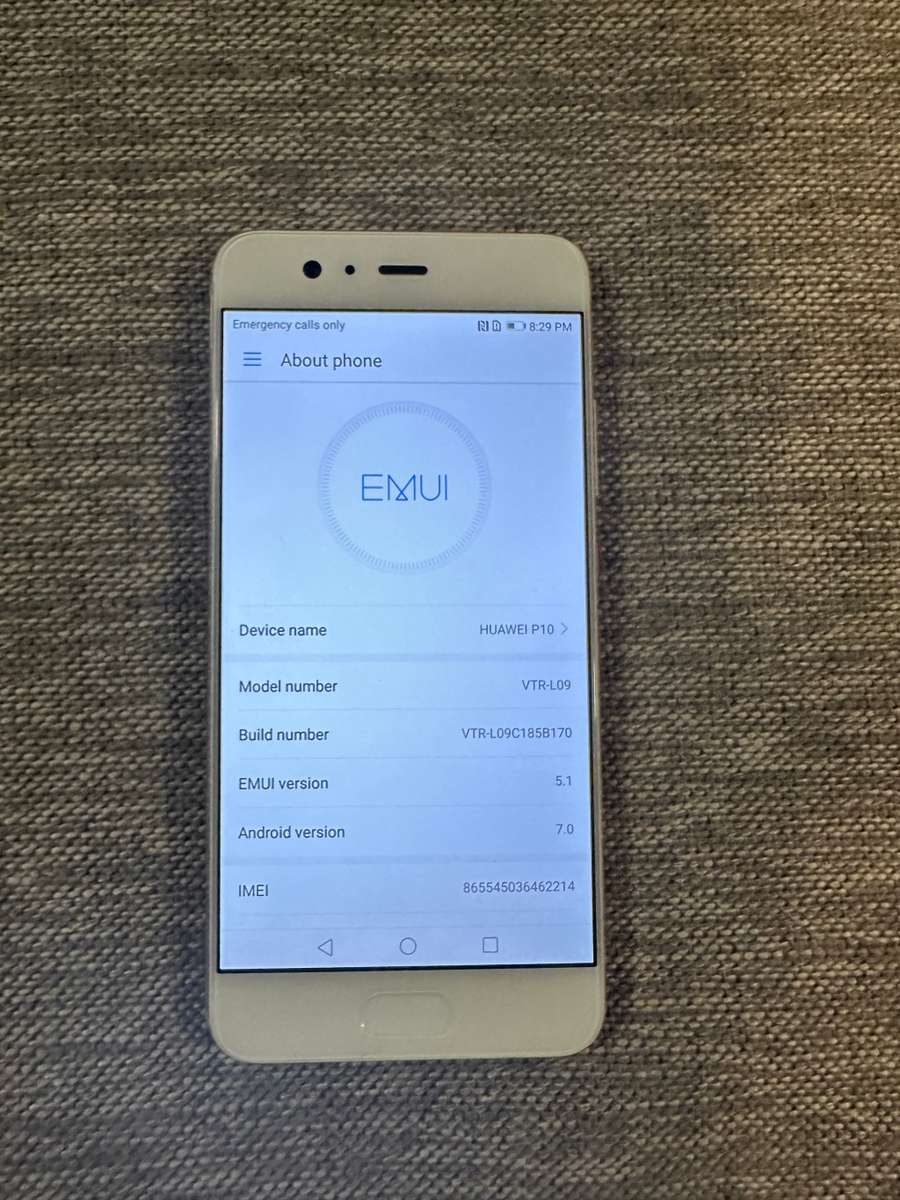 HUAWEI P10 4GB RAM  SINGLE SIM 64GB MEMORY