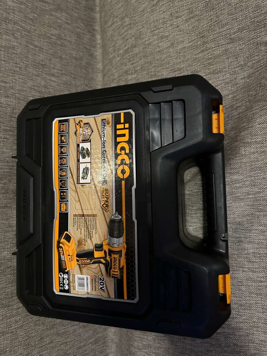 Ingco Cidli200215 Cordless 20V Battery Drill with 2 Batteries in Case New