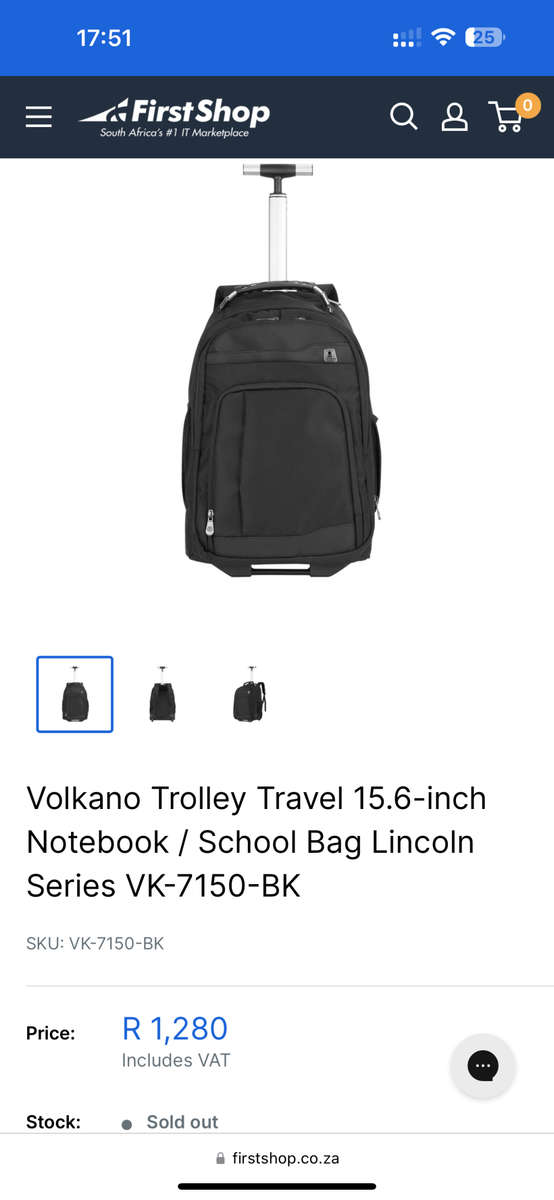 Volkano Trolley Travel 15.6-inch Bag