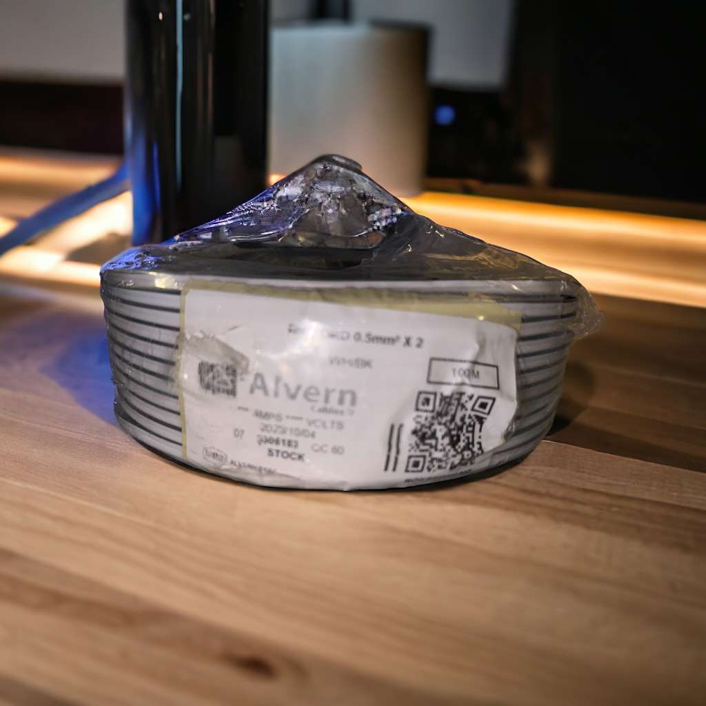 CABLE RIPCORD 0.5MM X 2 GREY 100M PACK NEW SEALED