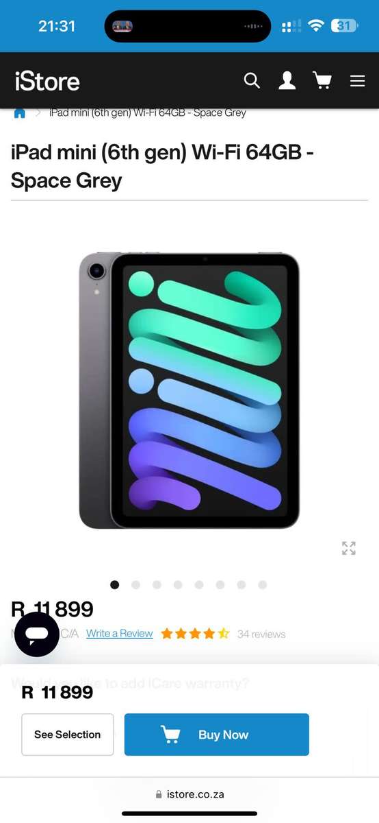 iPad mini (6th gen) Wi-Fi  64GB MINT AS NEW  CONDITION