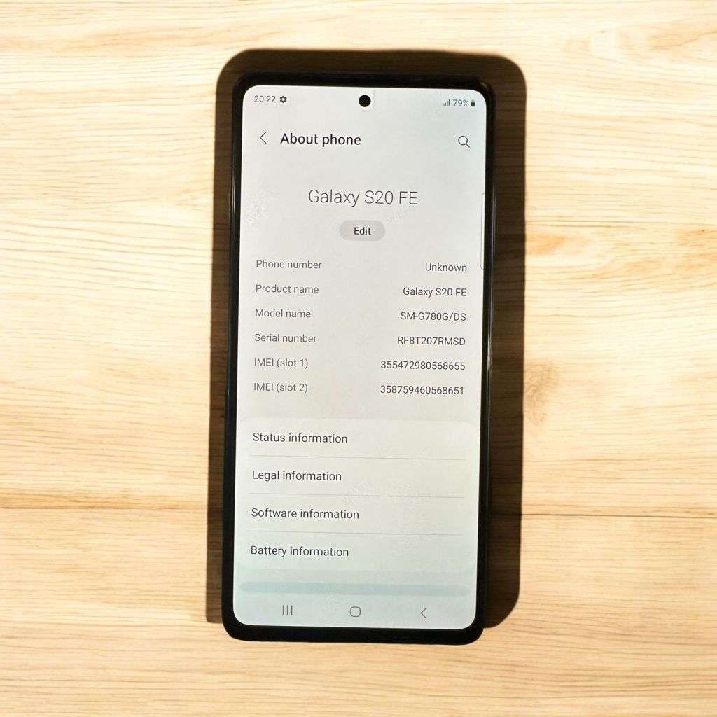 SAMSUNG GALAXY S20 FE  - 128GB - DUAL SIM MINT