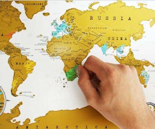 DELUXE SCRATCH WORLD MAP