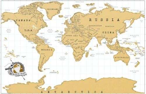 DELUXE SCRATCH WORLD MAP