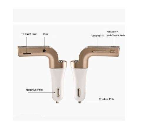 Bluetooth Car Kit Handsfree FM Transmitter Radio MP3 Player USB Charger & AUX