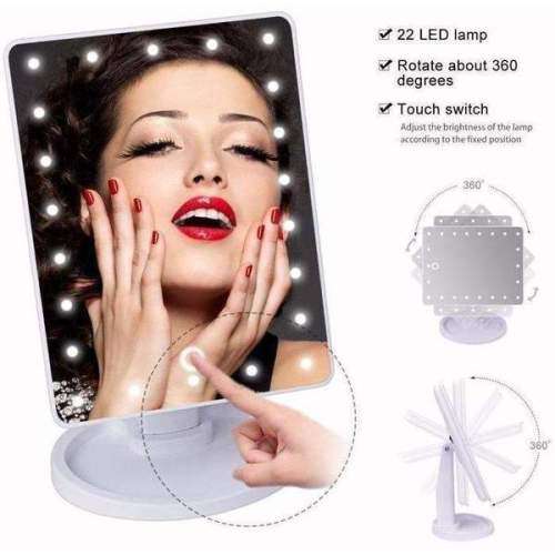 WHITE Touch Screen LED Mirror