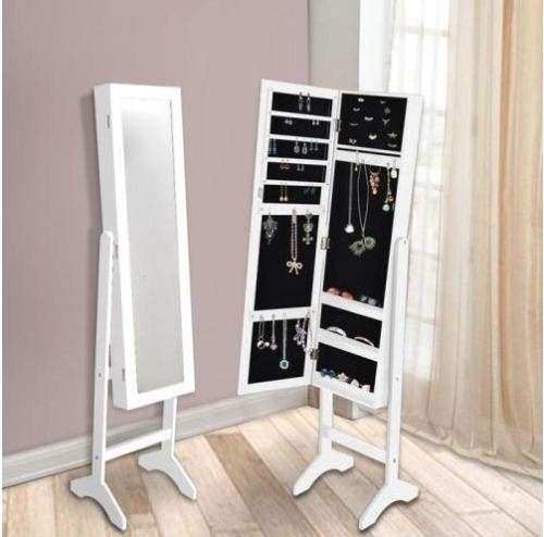 Lifestyle Mirror Jewellery Cabinet-WHITE