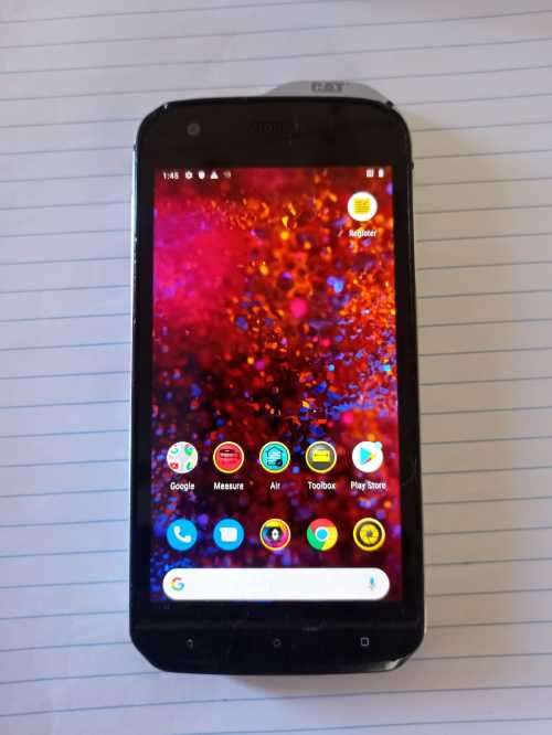 Rugged  Caterpillar S61  dust/water resistant. Gorilla Glass 5.  Drop to concrete resistance 1.8m.