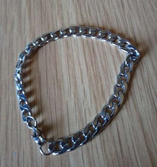 Mens Stainless Steel 22cm curb Bracelet 7mm width