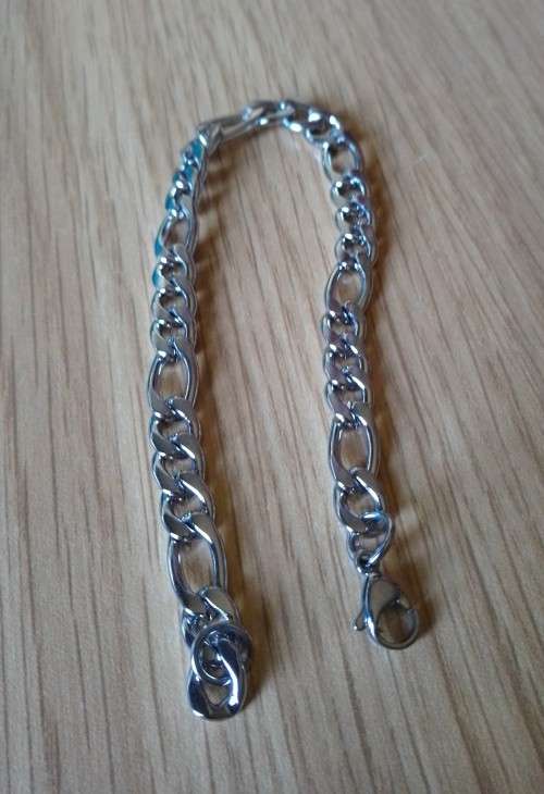 Mens Stainless Steel 22cm curb Bracelet 7mm width