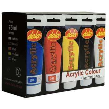 Dala Acrylic Paint Kit - 5x75ml Tubes