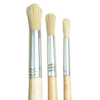 Dala Round Pure Bristle Long Handle Brush (Series 582): Size 4 - Pack of 12