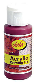 Dala Acrylic Drawing Ink  - 50ml Bottle *ASSORTED COLOURS AVAILABLE*