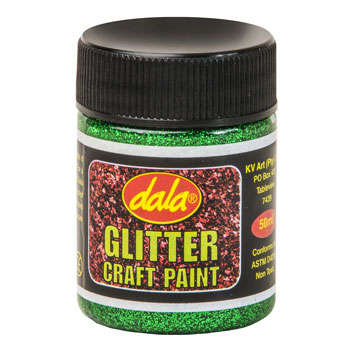 Dala Glitter Craft Paint  - 50ml Jar *ASSORTED COLOURS AVAILABLE*