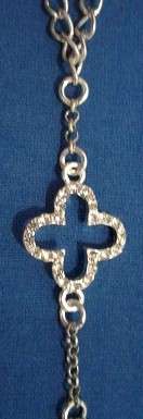 KUTULA Barefoot Sandals - Silver Chain & Cross - (1 x PAIR) size 5-6