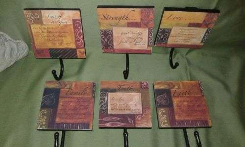 Decorative Hooks - set of 6 different ones.