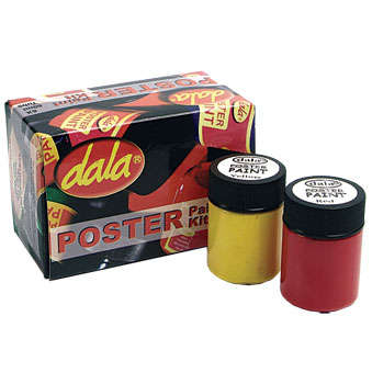 Dala Poster Paint Set - Paints, Canvas Panels, Palette & Brushes