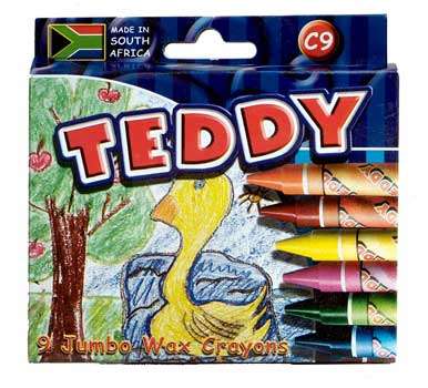 Teddy Jumbo Wax Crayons  - Bucket of 40