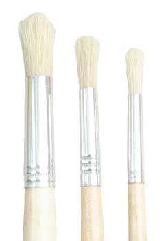 Dala Round Pure Bristle Long Handle Brush (Series 582): Size 8 - Pack of 12