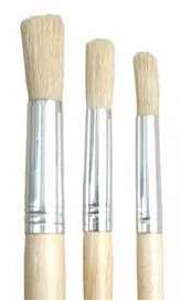 Dala Round Pure Bristle Short Handle Brush (Series 504): Size 3 - Pack of 12