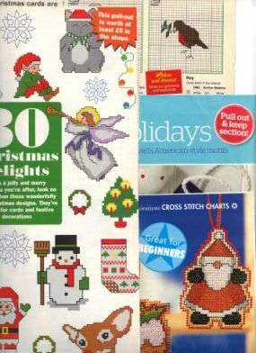 Christmas cross-stitch card designs