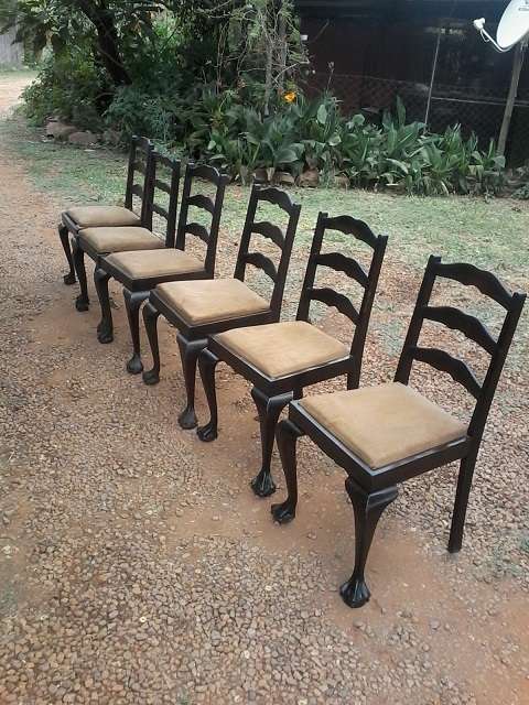 Six Imbuia Ball and claw chairs. free delivery in Jhb ,Pta, Rustenburg