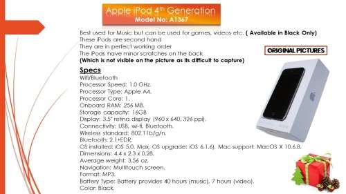 Apple iPod 16GB 4th Generation *Perfect Gift*