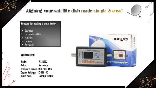 Satlink 6903 (Signal Finder - Easier way to align your satellite dish!)