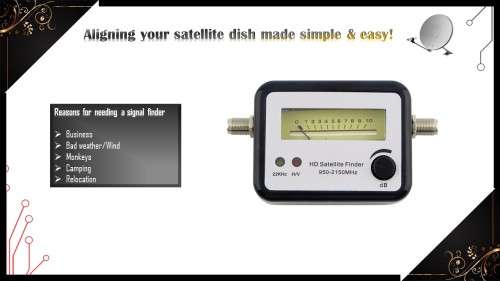 Analog Signal Finder (Meter) Easier way to align your satellite dish!